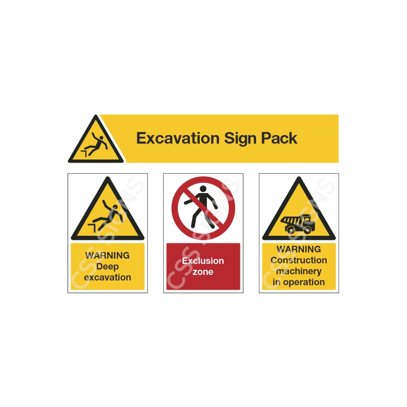 Excavation Sign Pack | CSS Signs